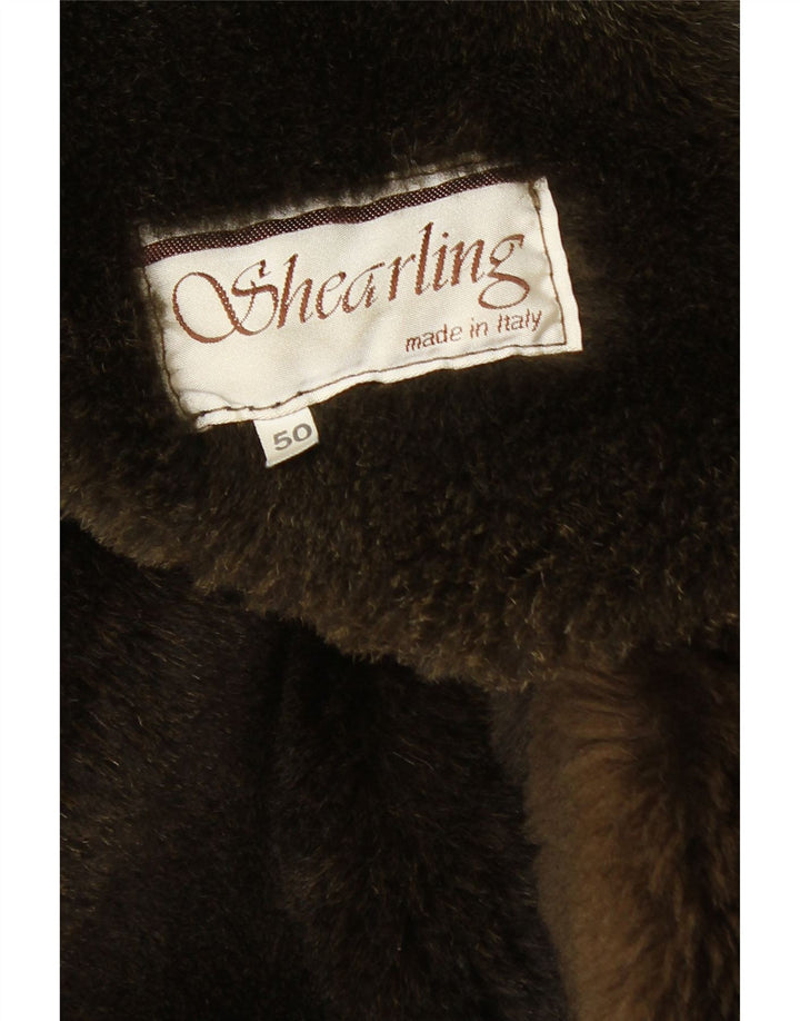 VINTAGE Muški kaput od šišastih šiša s kapuljačom IT 50 Veliki kaki šišasti kaput