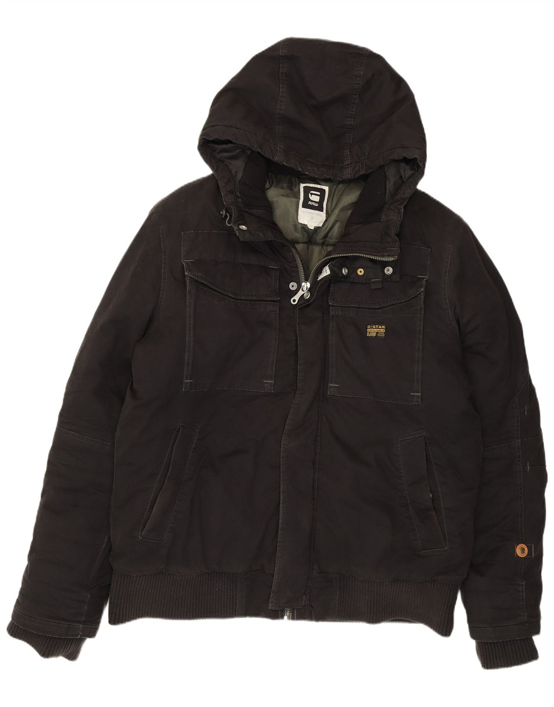 G-STAR muška bomber jakna s kapuljačom UK 44 2XL crni pamuk