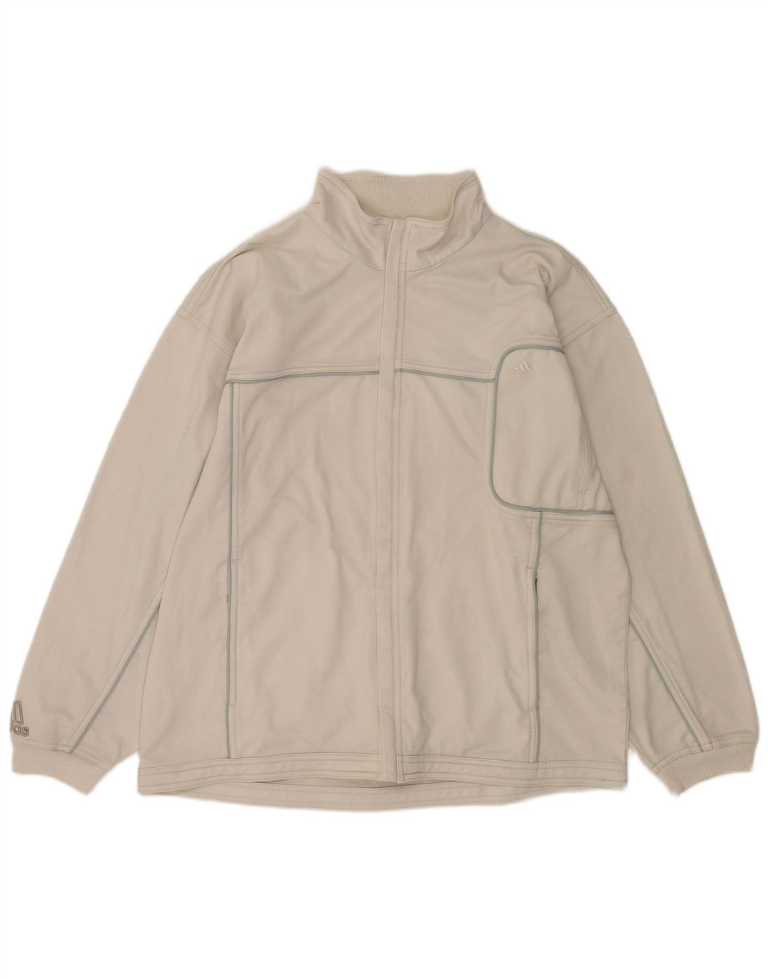 ADIDAS muška gornja jakna trenirke UK 42/44 veliki bijeli poliester