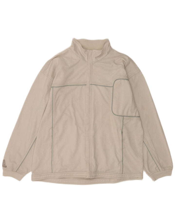 ADIDAS muška gornja jakna trenirke UK 42/44 veliki bijeli poliester