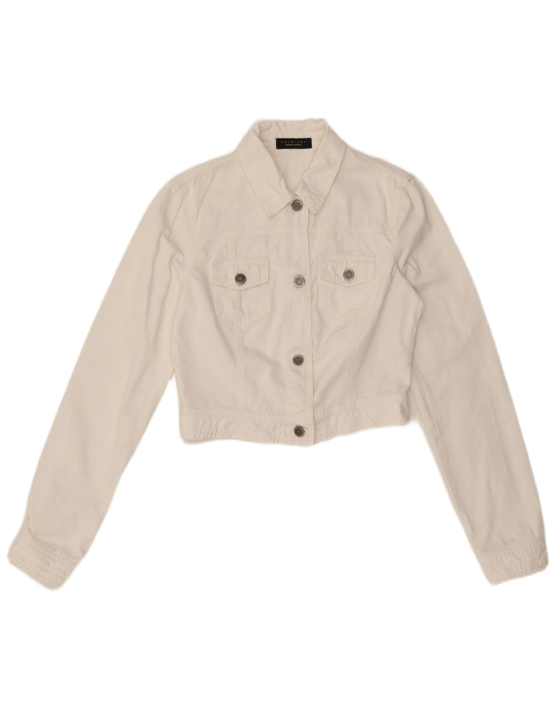 Dvostruki set ženske kratke traper jakne UK 12 srednje bijele boje