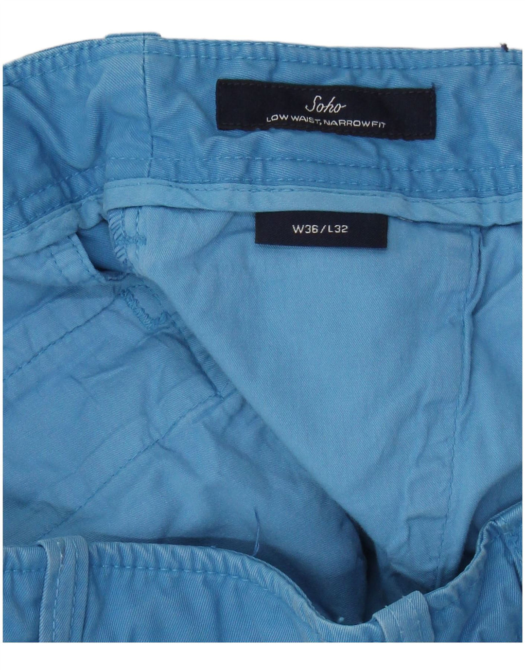 GANT Muške Soho uske chino hlače niskog struka W36 L32 Plavi pamuk