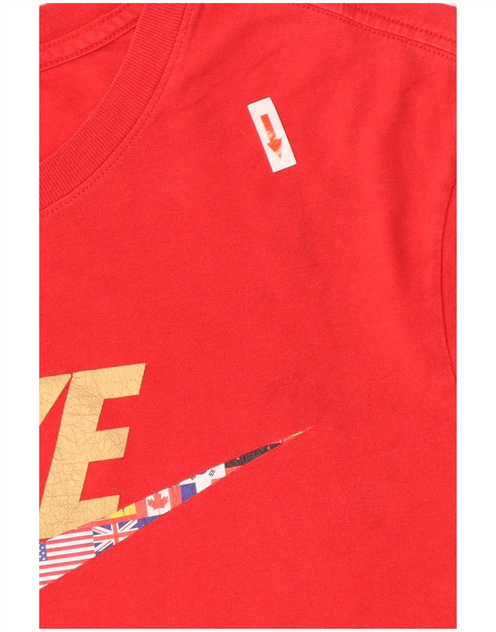 Nike muška majica s grafičkim motivima srednje crvene pamučne boje