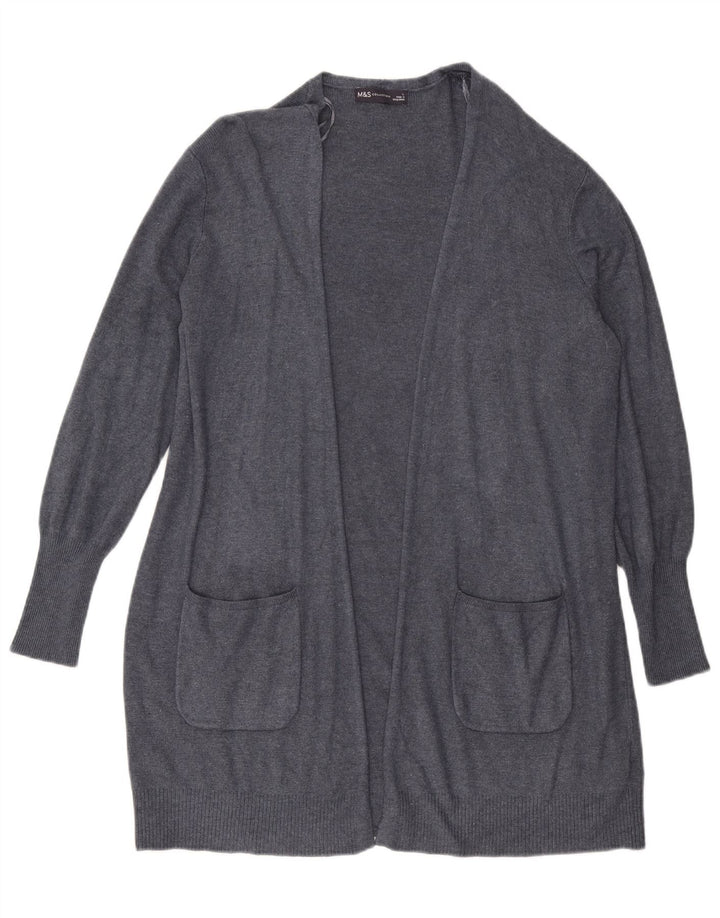MARKS & SPENCER Ženski dugi otvoreni kardigan pulover UK 16 Large Blue