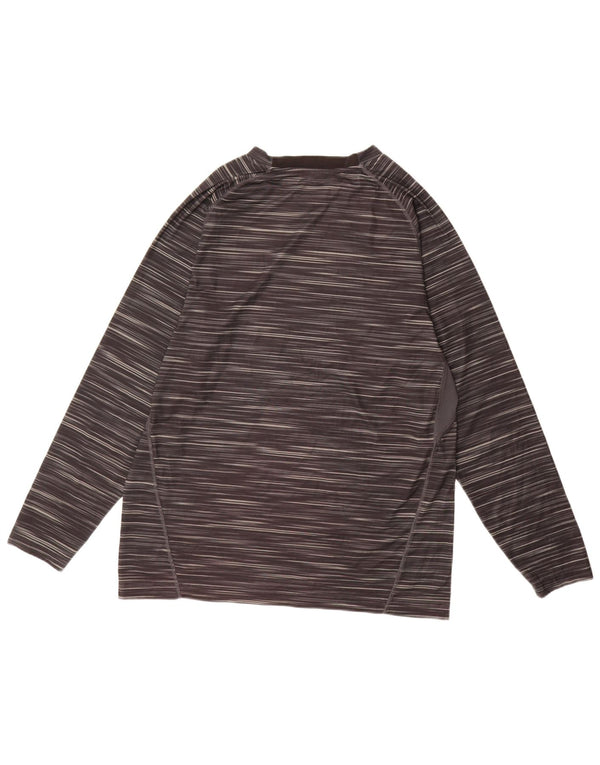 Početna muška majica dugih rukava UK 46/48 XL crni poliester na pruge