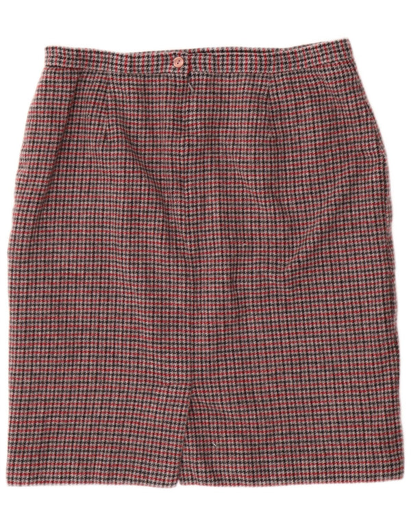 Eastex ženska pencil suknja UK 20 2XL W34 Raznobojna vuna u obliku ptičje zube