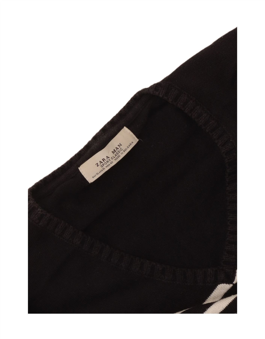 Zara muški pulover s V-izrezom XL crne pruge
