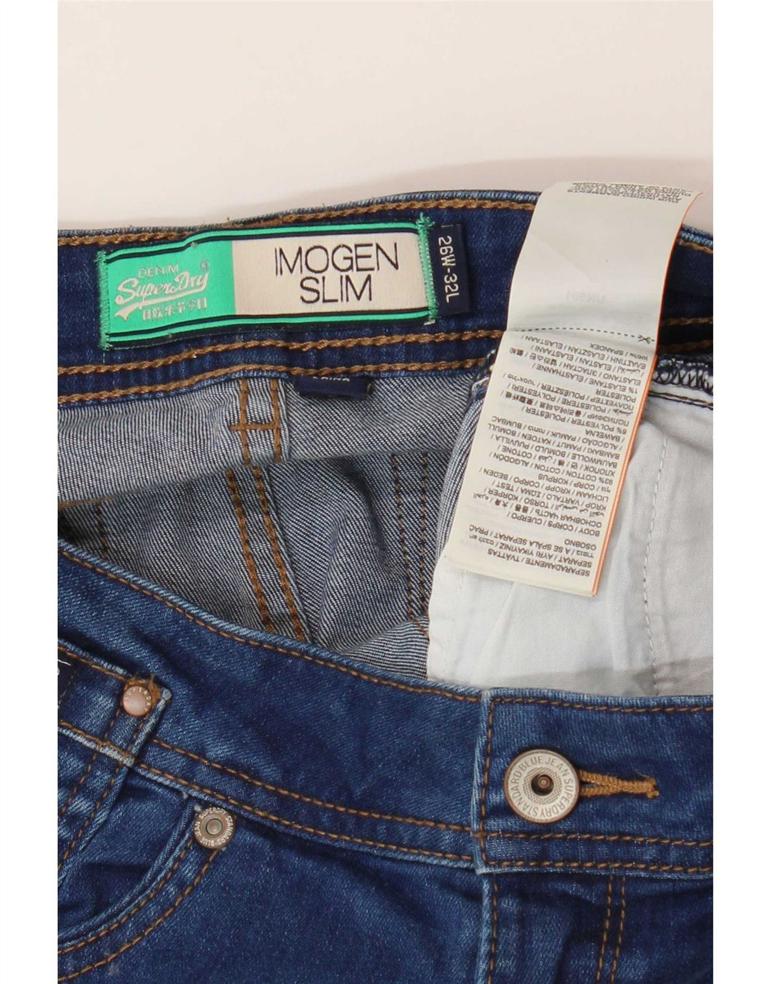 Superdry ženske uske traperice Imogen W26 L32 plavi pamuk