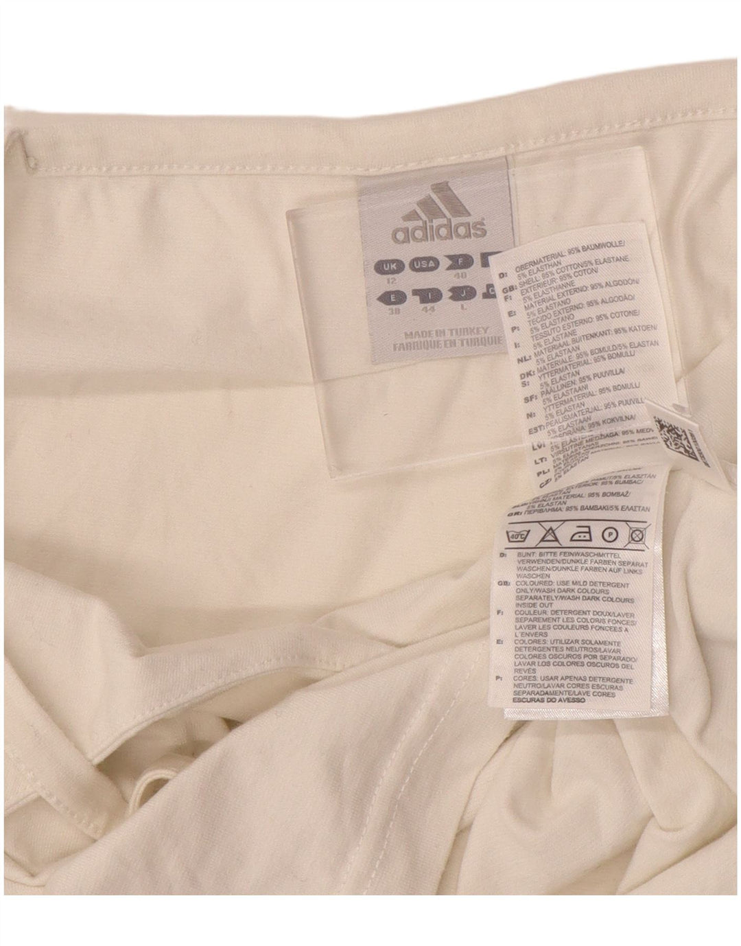 ADIDAS ženska majica s kratkim rukavima UK 12, srednje bijele boje, pamuk