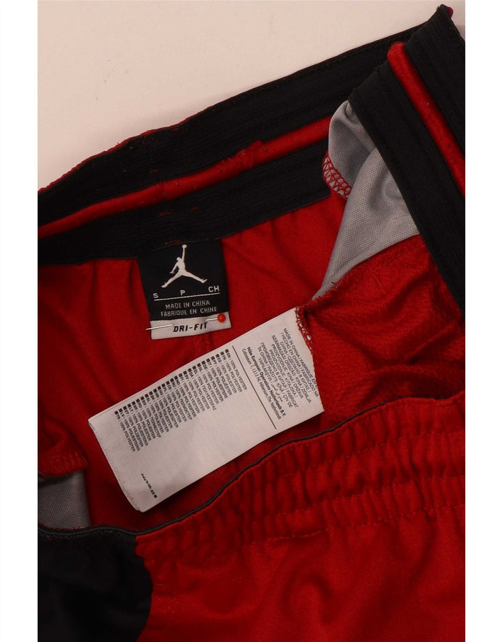Jordan muške Dri Fit grafičke sportske kratke hlače male crvene boje od poliestera