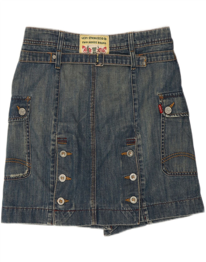 LEVI'S ženska traper suknja mala W28 plavi pamuk