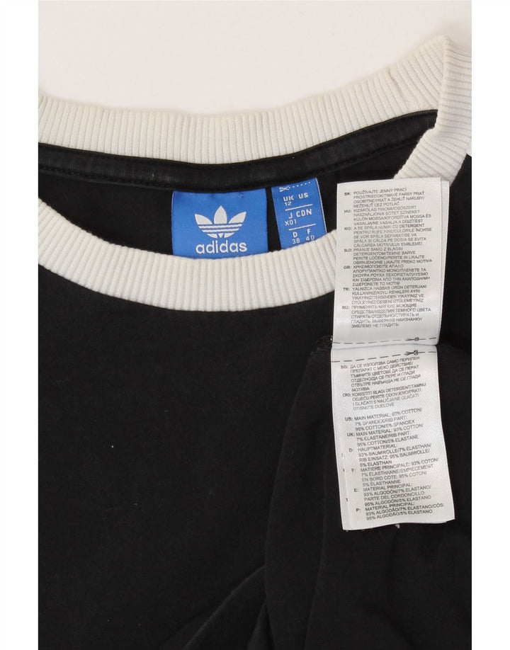 Adidas ženska majica dugih rukava UK 12 Srednje crni pamuk