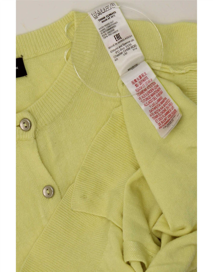 Marks & Spencer ženski kardigan pulover UK 12 Srednje žuta viskoza