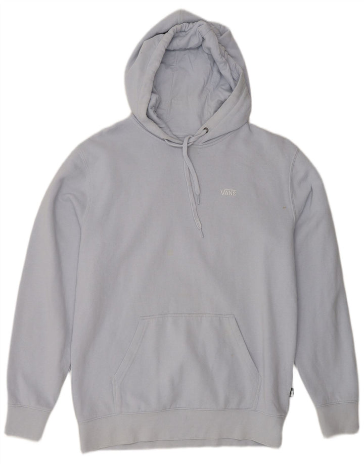 VANS Mens Hoodie Jumper Small Blue Cotton