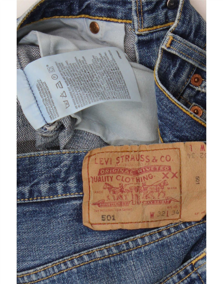 Levi's muške 501 ravne traperice W32 L34 plavi pamuk