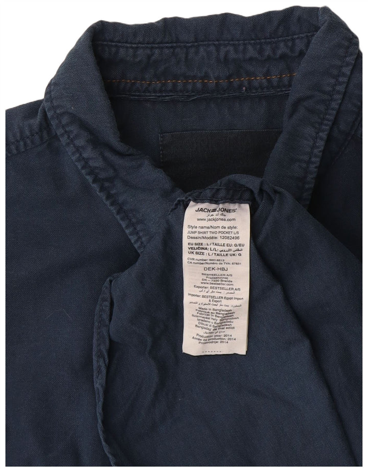Jack & Jones Velika muška košulja od tamnoplavog pamuka