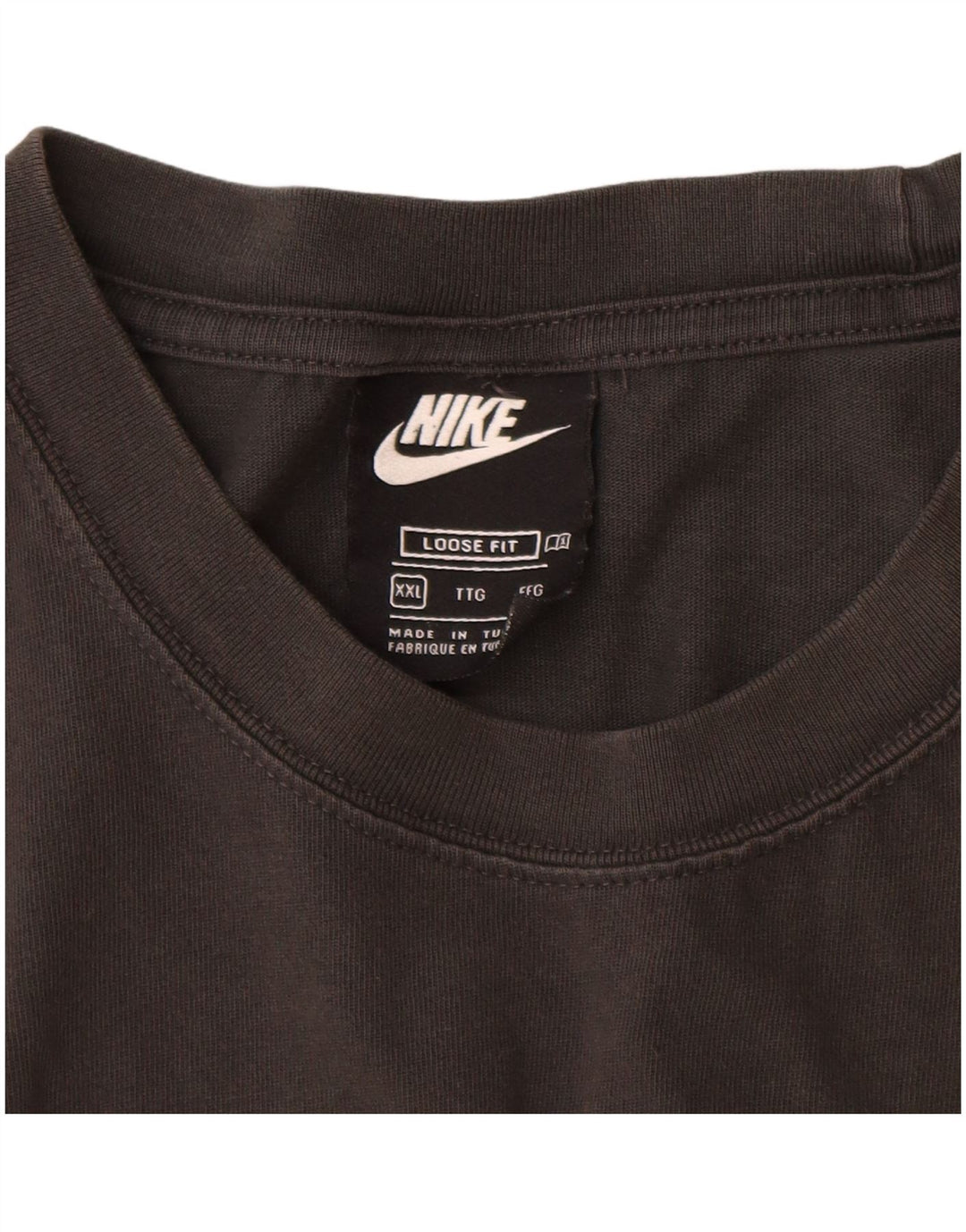 NIKE Muška majica kratkih rukava širokog kroja 2XL, crni pamuk