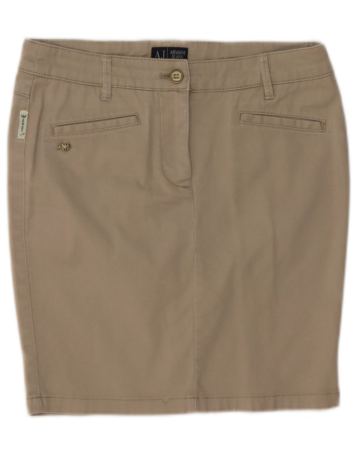 ARMANI ženska pencil suknja EU 40 srednje W30 bež pamuk