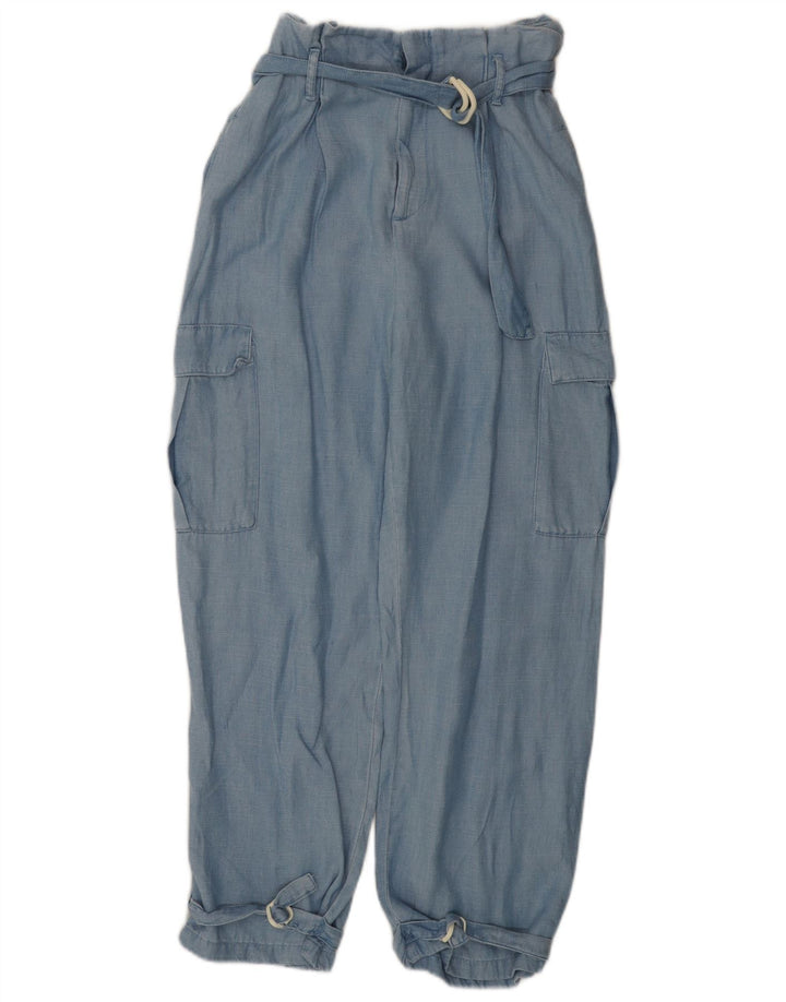 ZARA ženske široke kargo hlače visokog struka male W26 L26 plave