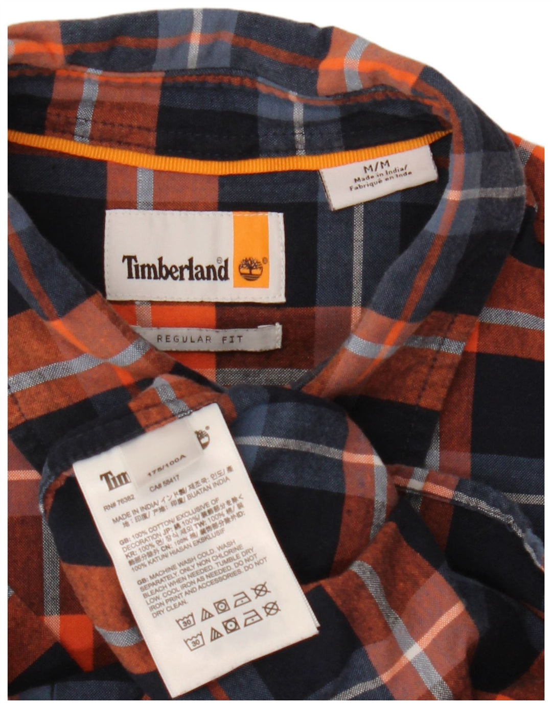 Timberland muška košulja kratkih rukava standardnog kroja srednje tamnoplava karirana