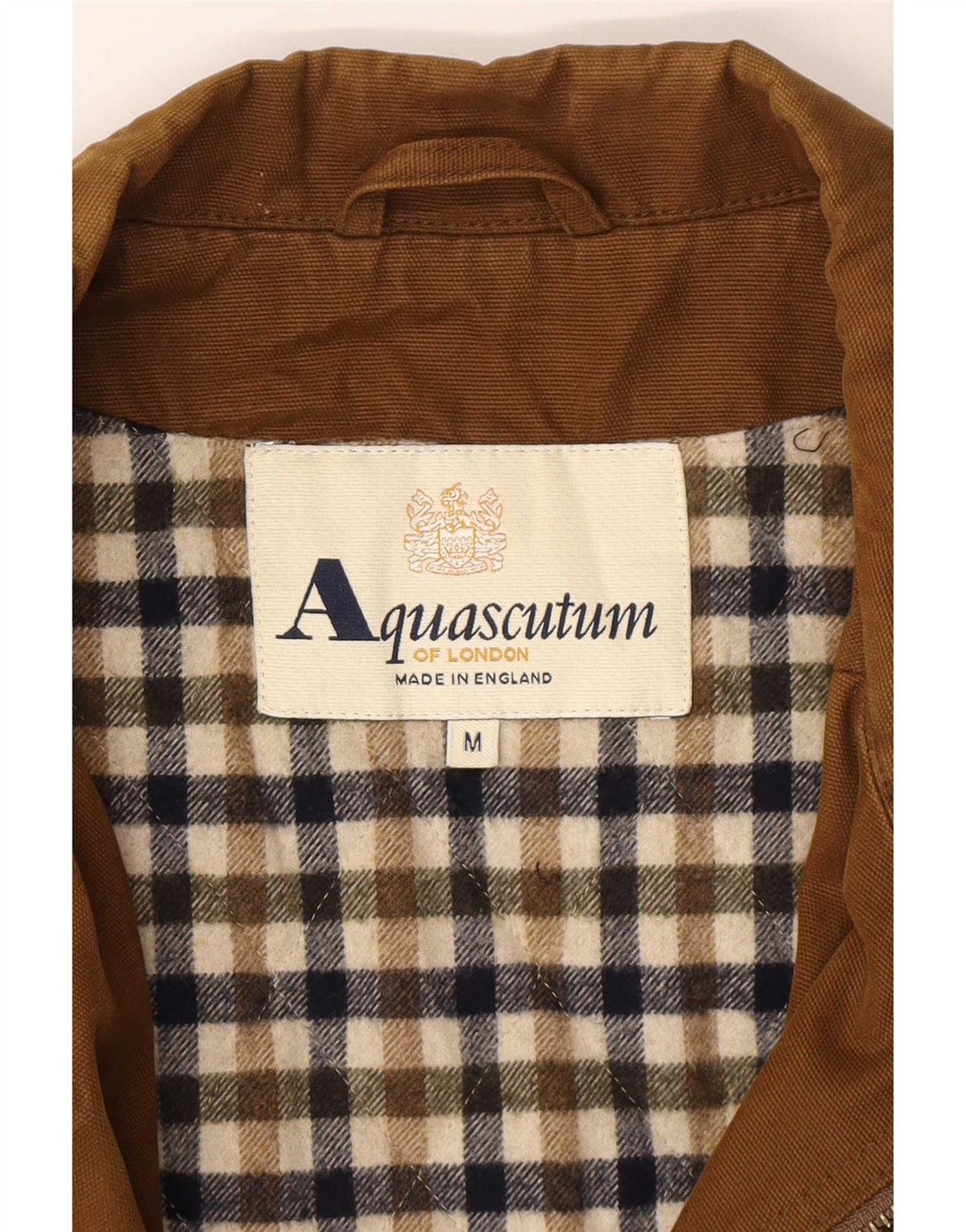 Aquascutum muška pomoćna jakna UK 38 srednje smeđi pamuk