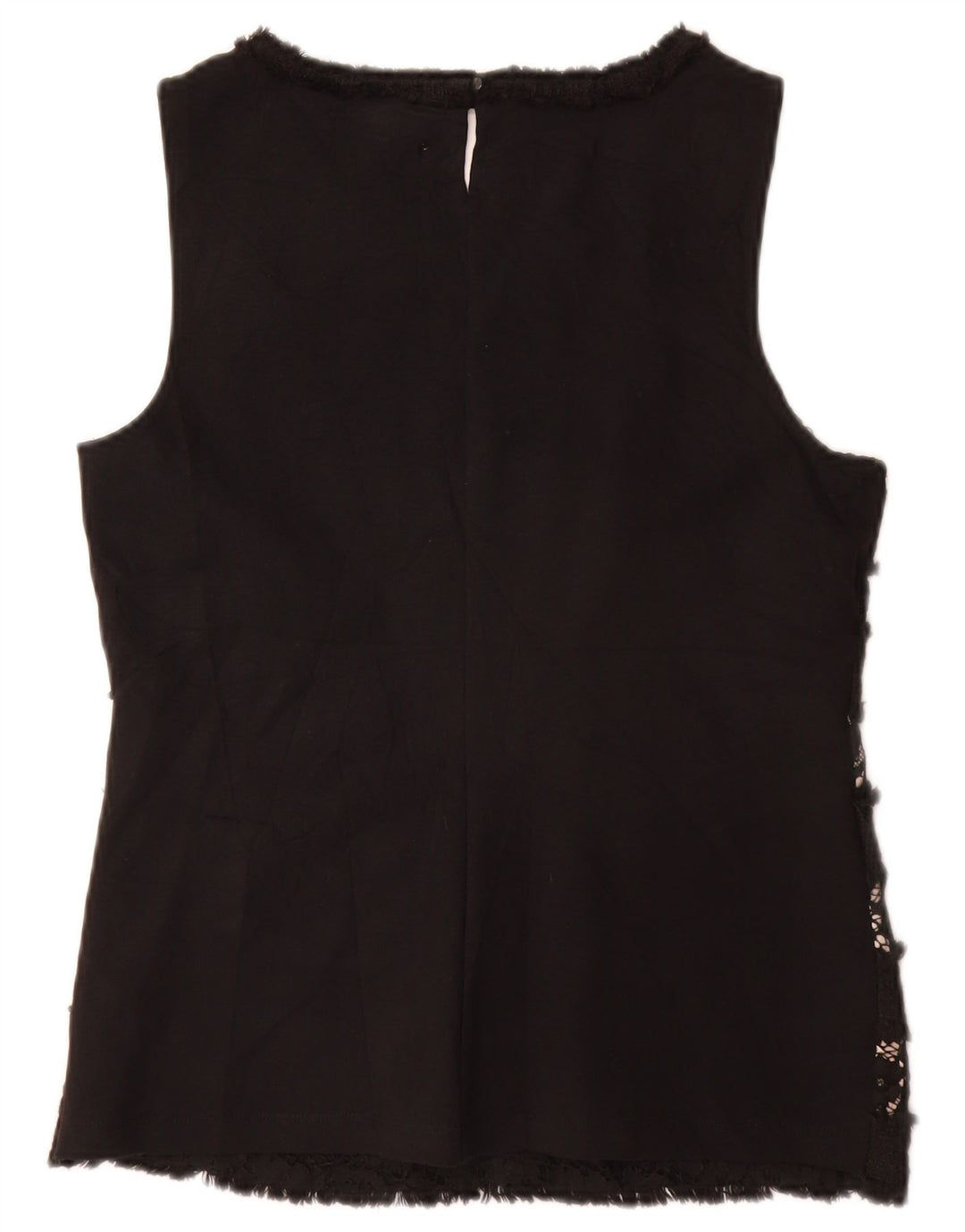 J. CREW Ženski gornji dio bluze bez rukava UK 10 Mala crna cvjetna viskoza