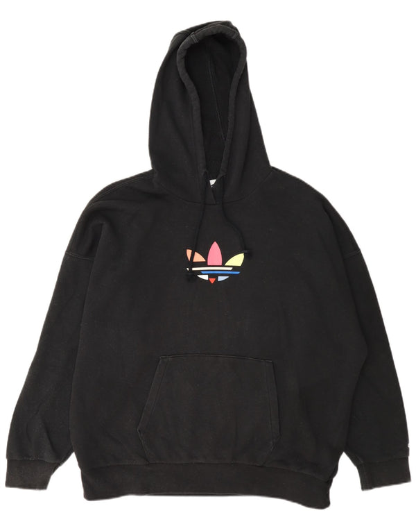 Adidas ženska majica s kapuljačom s grafičkim motivima UK 4 XS crni pamuk
