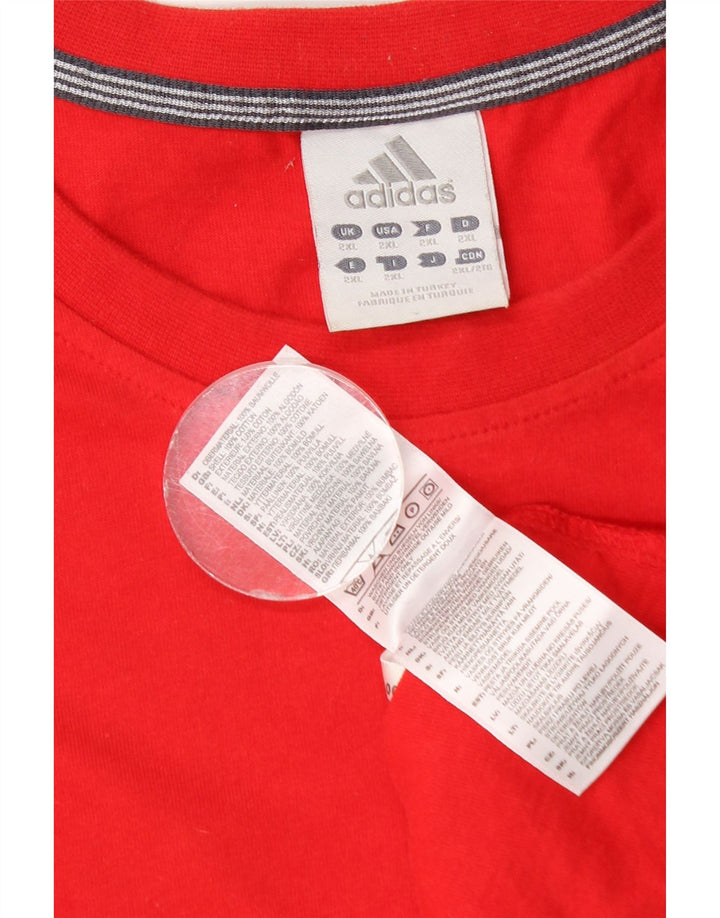 Adidas muška majica dugih rukava 2XL, crveni pamuk