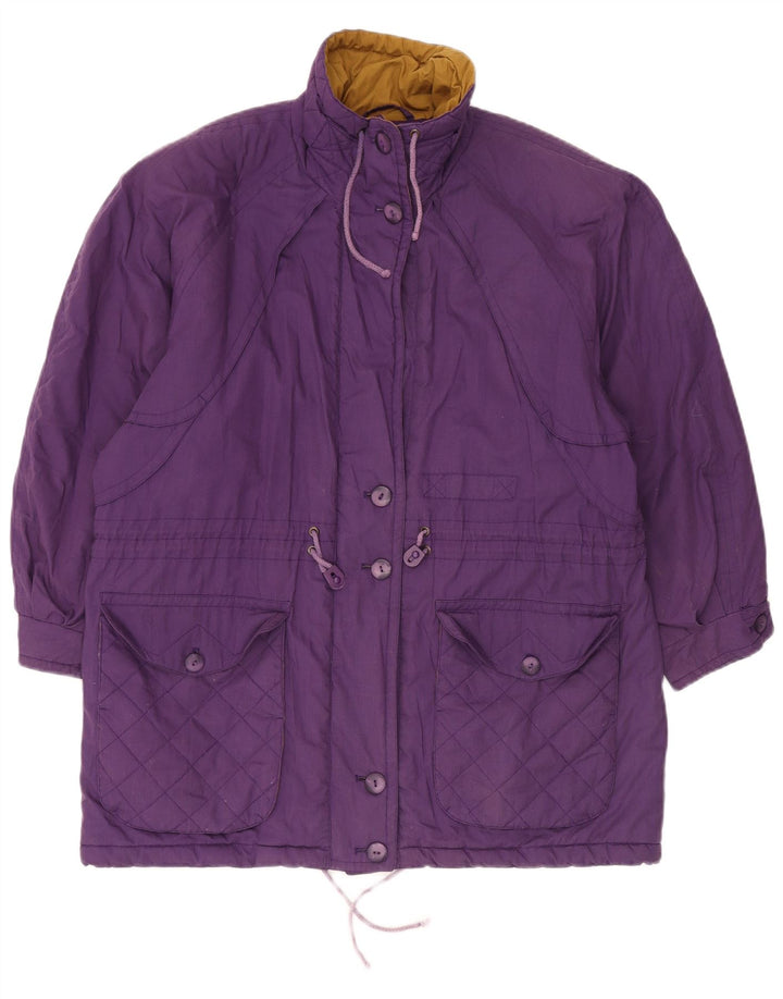 Vintage ženska velika vjetrovka UK 14 veliki ljubičasti poliester