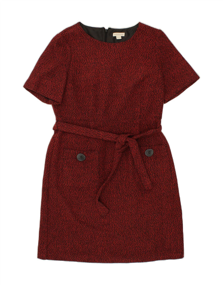 MONSOON Womens Sheath Dress UK 14 Large Red Polyester Vintage Monsoon and Second-Hand Monsoon from Messina Hembry 
