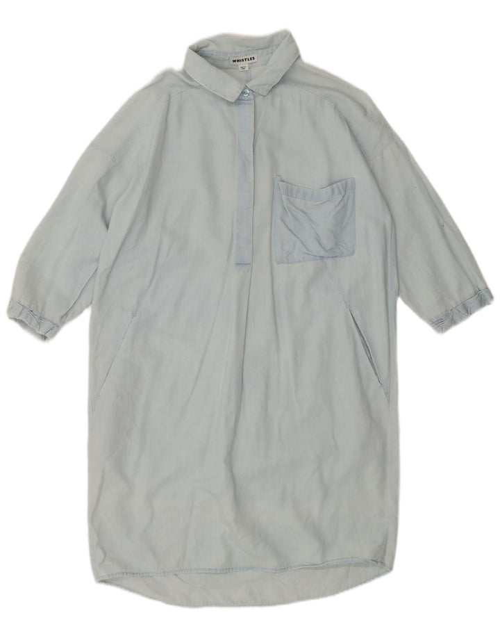 Whistles Ženska pulover košulja širokog kroja UK 10 Mali plavi pamuk