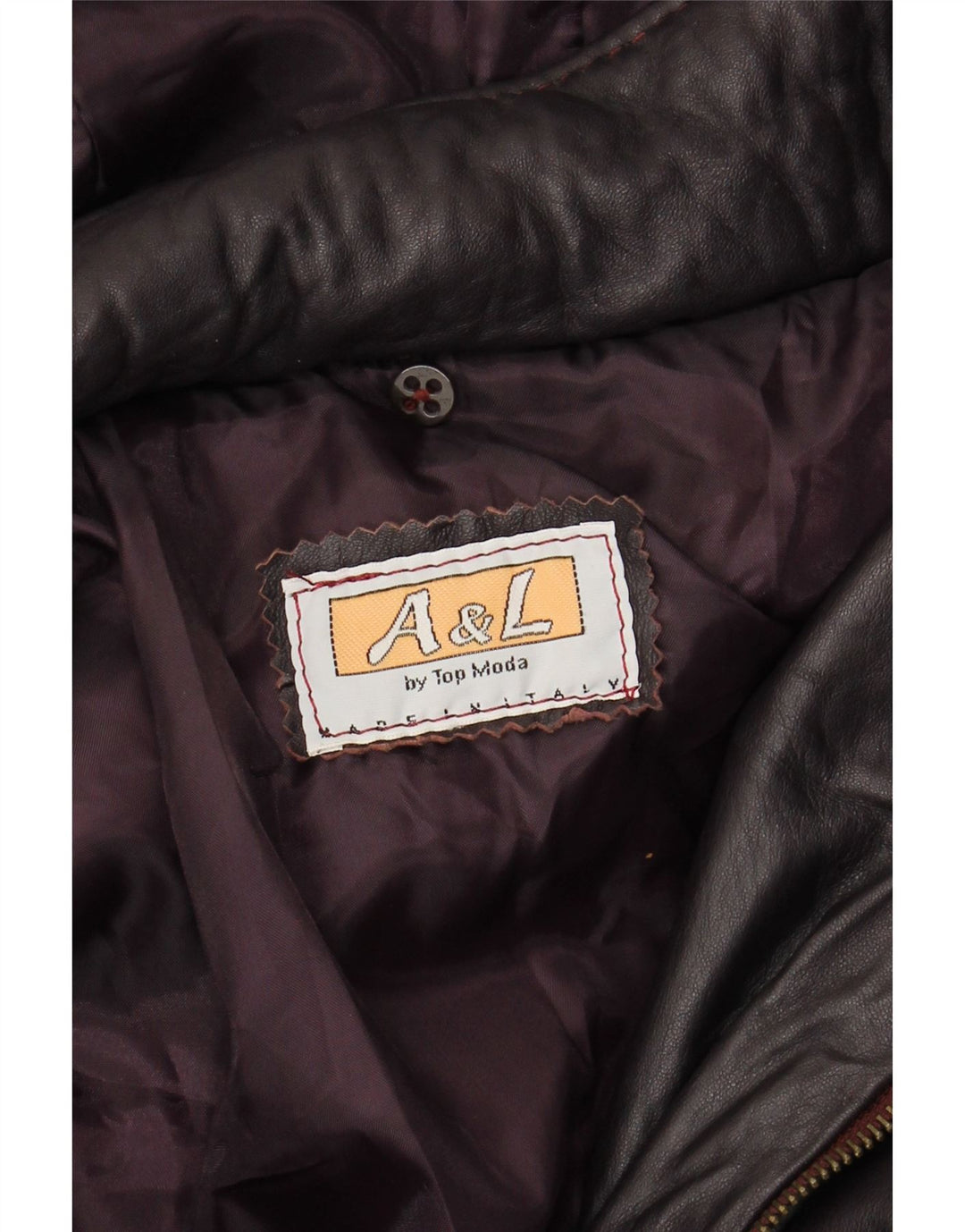 VINTAGE ženska kožna jakna s kapuljačom UK 16 Velika kestenjasta