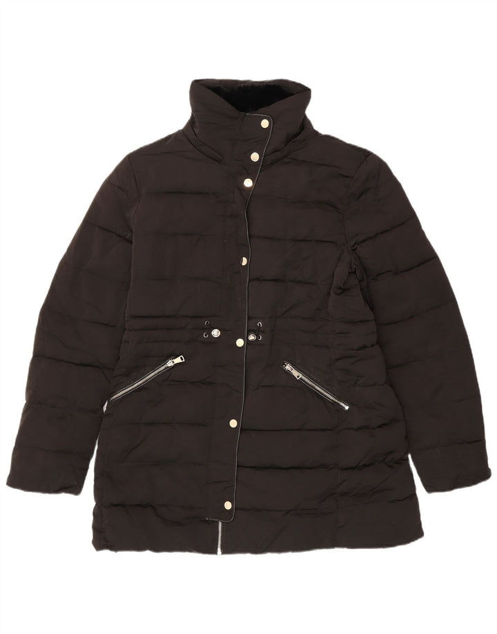 Zara ženski podstavljeni kaput UK 16 veliki crni