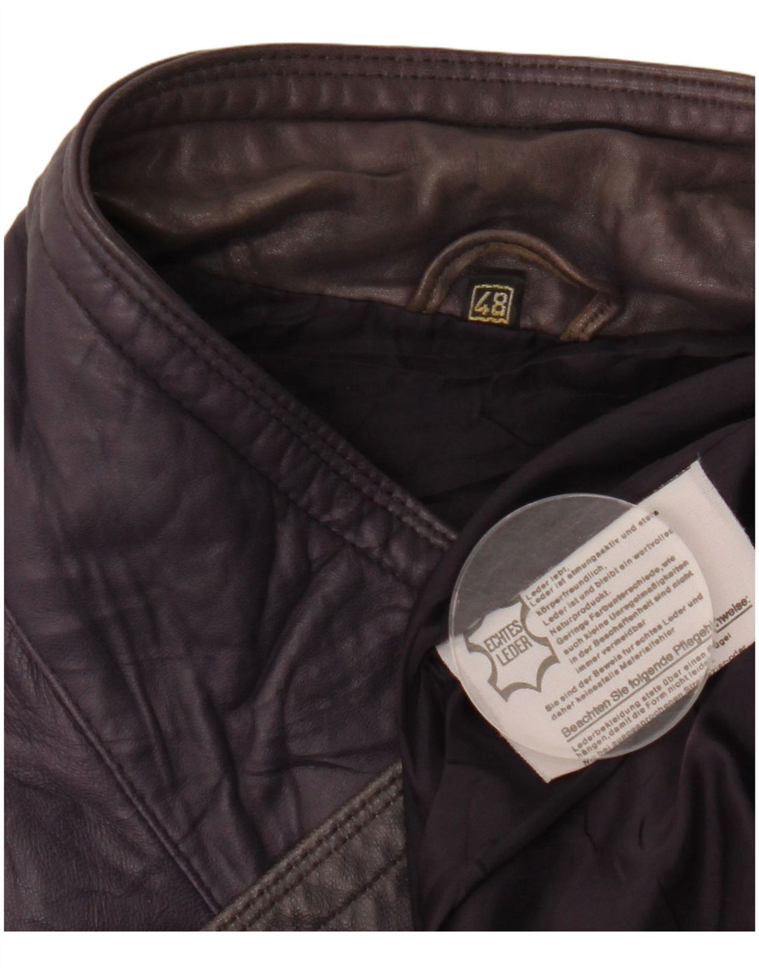 VINTAGE ženski kožni kaput EU 48 2XL ljubičasta koža