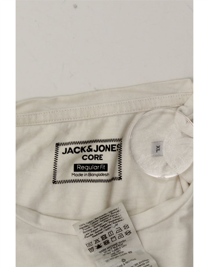 JACK & JONES Muška majica kratkih rukava regularnog kroja XL, bijeli pamuk
