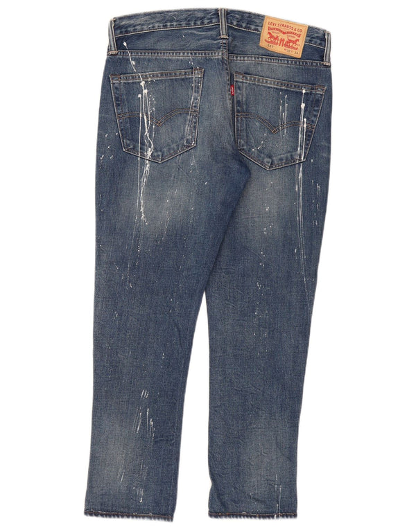 Levi's ženske 527 uske traperice s oštećenim izgledom W32 L28, plavi pamuk