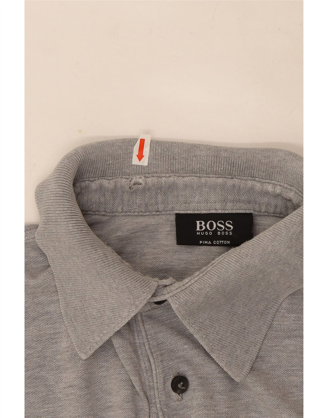 Muška polo majica Hugo Boss, srednje sivi flekasti pamuk