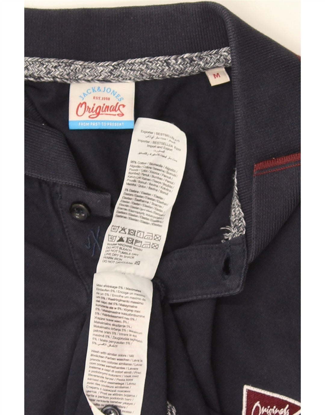 JACK & JONES muška polo majica Srednje tamnoplavi pamuk