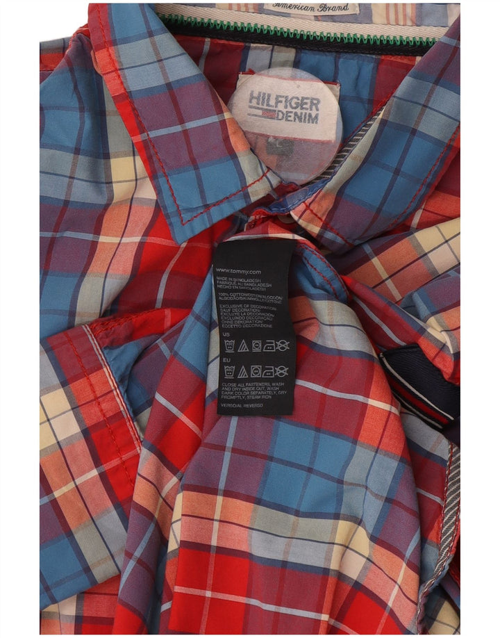 Tommy Hilfiger muška košulja veliki crveni karirani pamuk