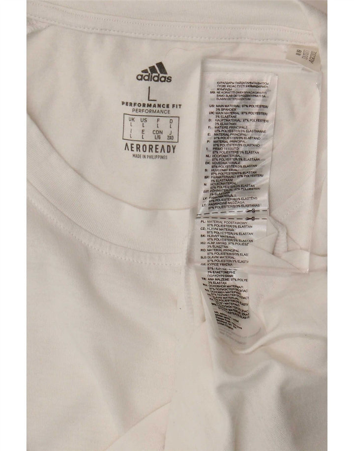 Adidas muška Aeroready majica kratkih rukava, veliki bijeli poliester