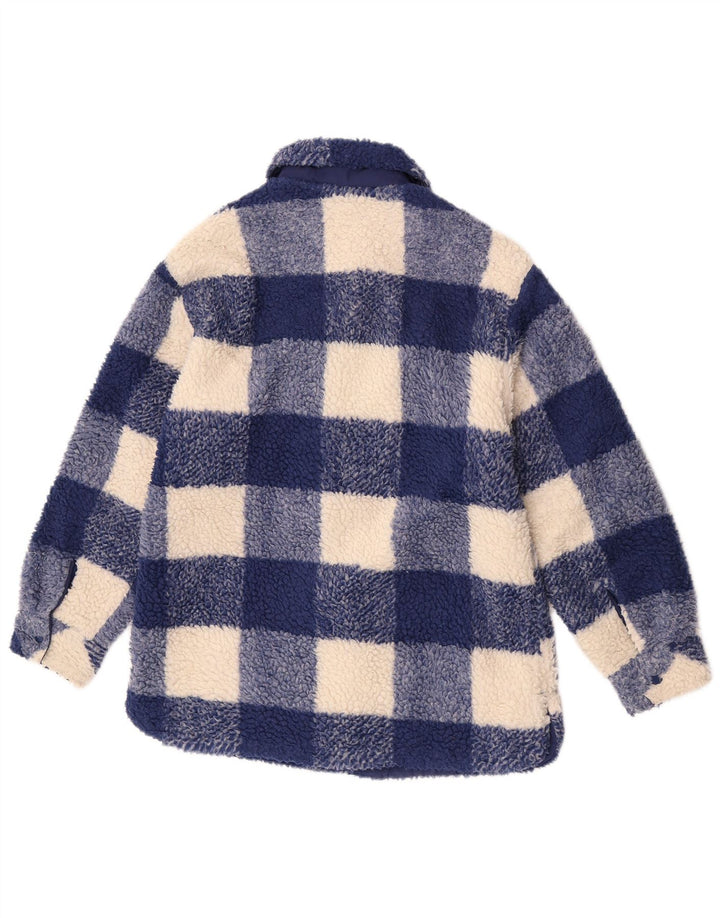 Zara jakna od flisa za djevojčice 13-14 godina od plavog gingham poliestera