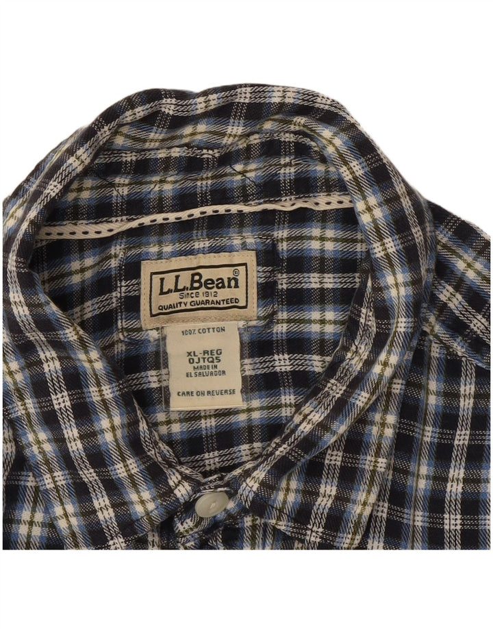 L.L.BEAN Muška flanelska košulja XL tamnoplavi karirani pamuk