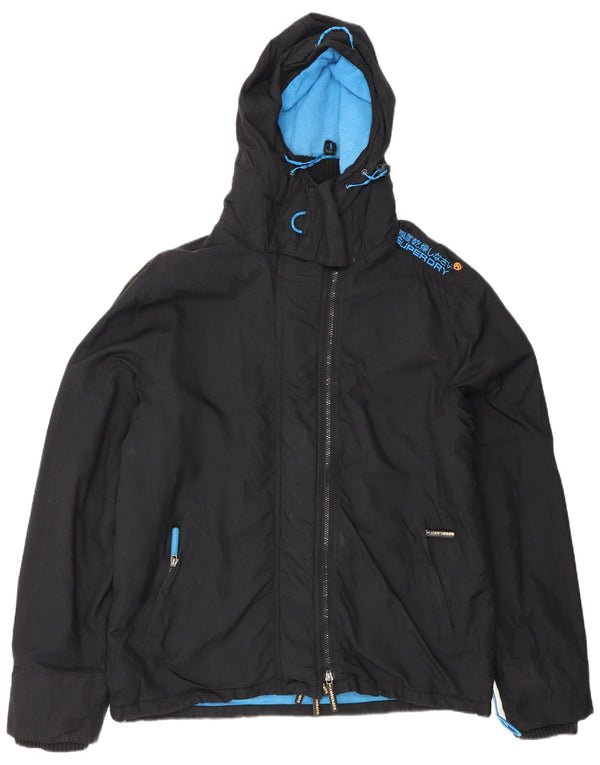 Superdry muška Sherpa vjetrovka jakna s kapuljačom UK 44 2XL crna