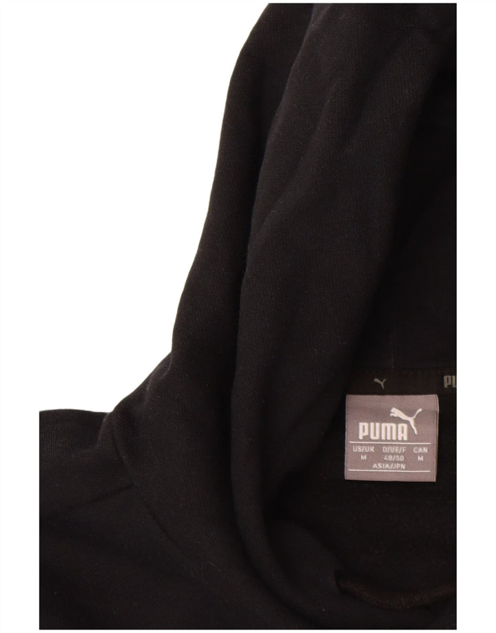 PUMA muška majica s kapuljačom srednje veličine, crni pamuk