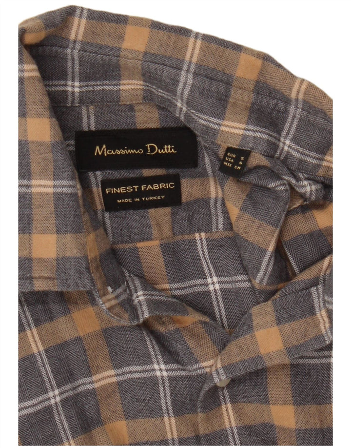 Massimo Dutti muška košulja od flanela mala siva karirana