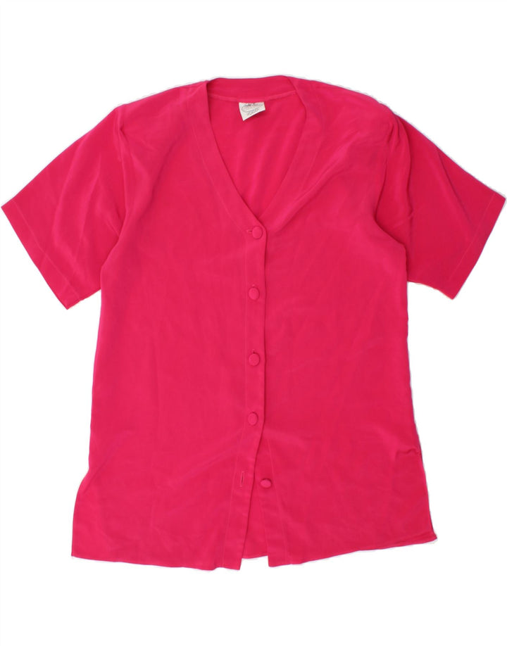 BELLA MODA  Womens Short Sleeve Shirt Blouse UK 16 Large Pink Polyester Vintage Bella Moda and Second-Hand Bella Moda from Messina Hembry 