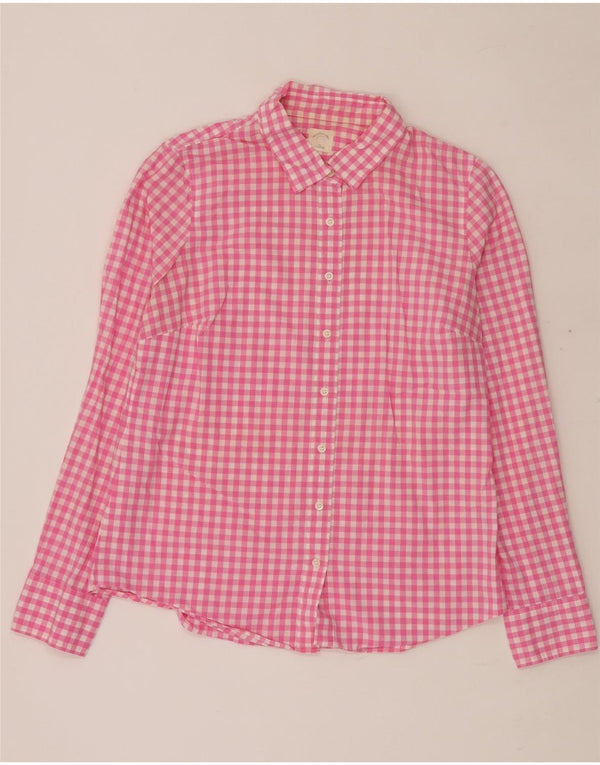 J. CREW Ženska košulja UK 14 srednje ružičasta gingham