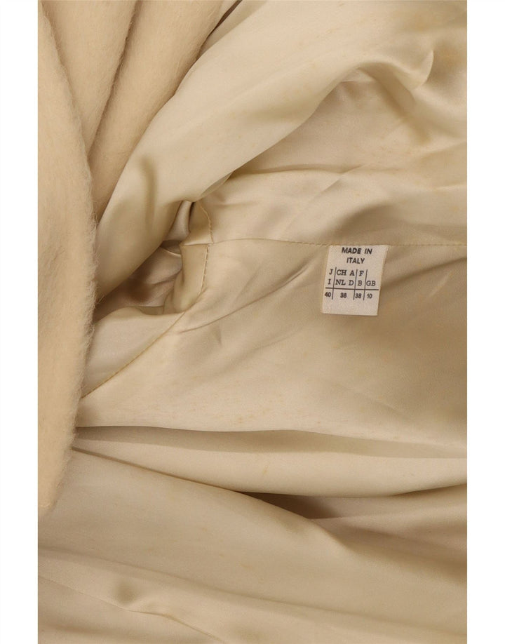 Max Mara ženski kaput s dvorednim kopčanjem UK 10 Small Off White Classic