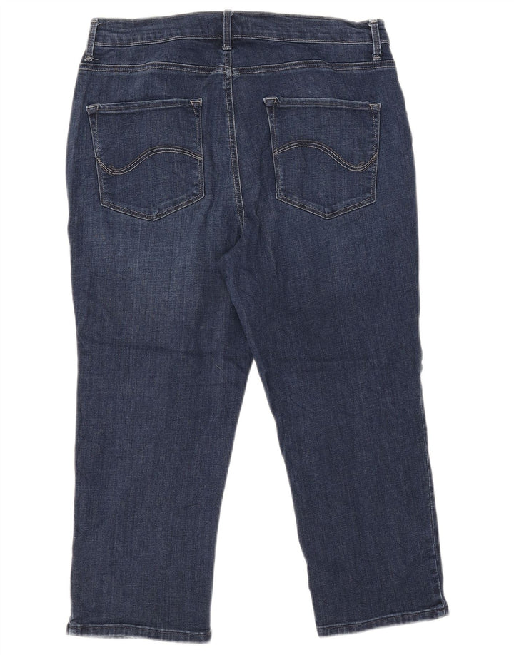 LEE Ženske kapri traperice Platinum Label W34 L21 tamnoplave