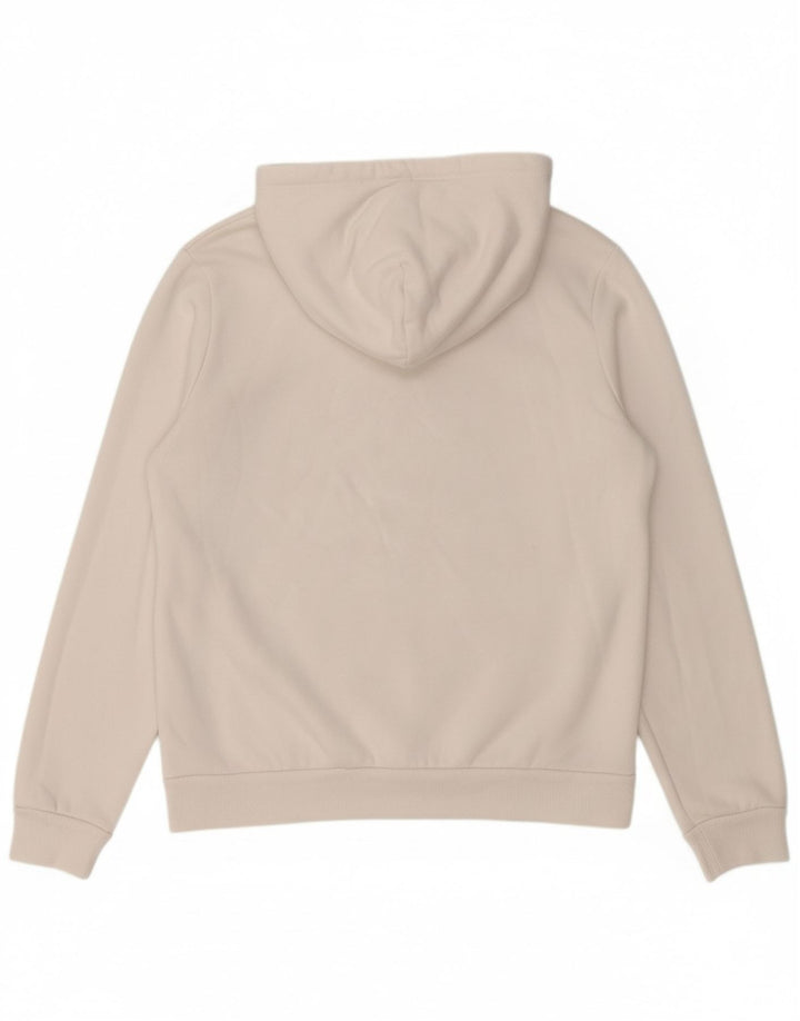 PUMA Womens Hoodie Jumper UK 14 Medium White Cotton